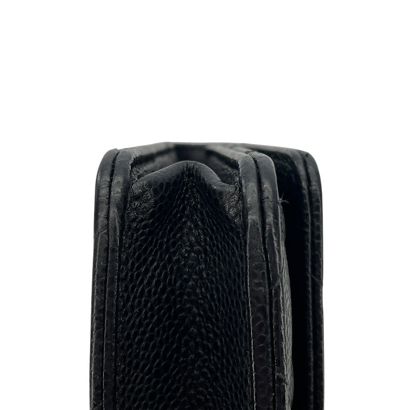 シャネル CHANEL マトラッセチェーンウォレット AP0250 ブラック GD金具 キャビアスキン レディース ウォレットチェーン