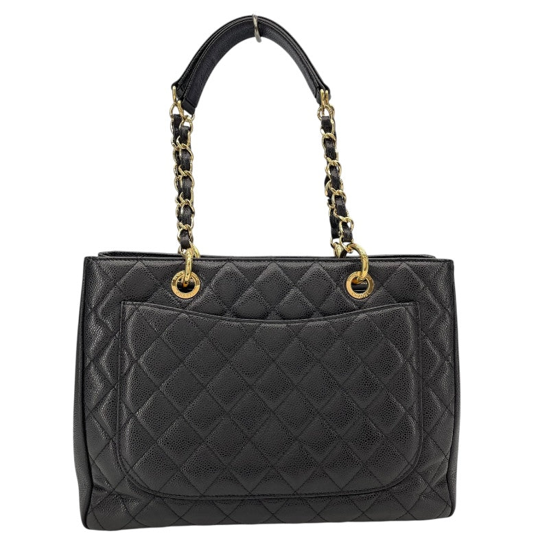 シャネル CHANEL GSTトートバッグ A50995 19番台 ブラック GD金具 キャビアスキン レディース トートバッグ