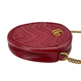 グッチ GUCCI GGマーモント ハートショルダーバッグ 550154 レッド GD金具 レザー レディース ショルダーバッグ