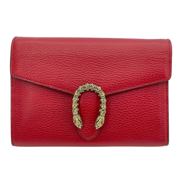 グッチ GUCCI ディオニュソス チェーンウォレット 401231 レッド レザー レディース ウォレットチェーン