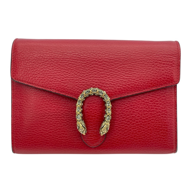 グッチ GUCCI ディオニュソス チェーンウォレット 401231 レッド レザー レディース ウォレットチェーン