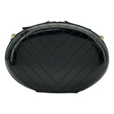 シャネル CHANEL Vステッチラウンドチェーンショルダーバッグ AS0204 27番台 ブラック GD金具 レザー レディース ショルダーバッグ