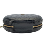 シャネル CHANEL Vステッチラウンドチェーンショルダーバッグ AS0204 27番台 ブラック GD金具 レザー レディース ショルダーバッグ