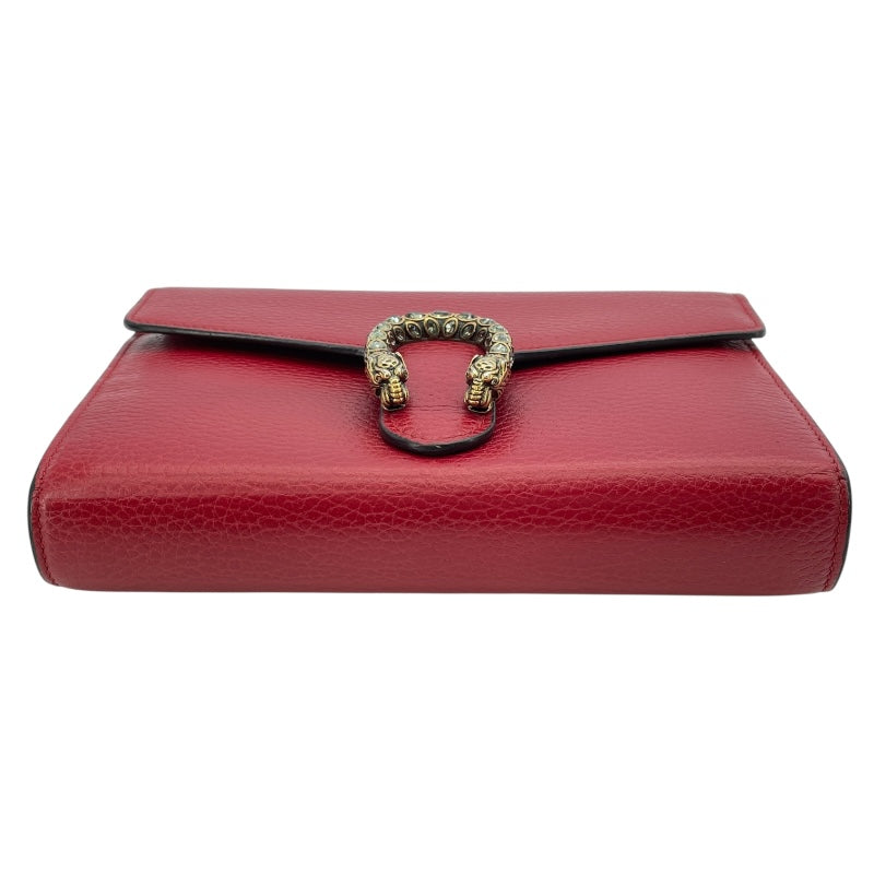 グッチ GUCCI ディオニュソス チェーンウォレット 401231 レッド レザー レディース ウォレットチェーン