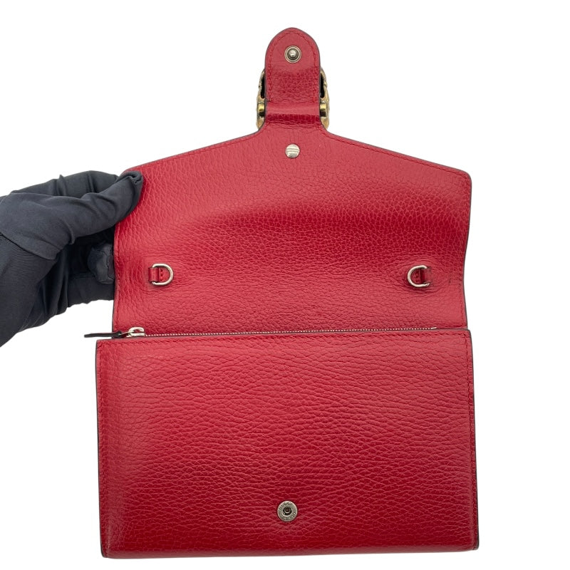 グッチ GUCCI ディオニュソス チェーンウォレット 401231 レッド レザー レディース ウォレットチェーン