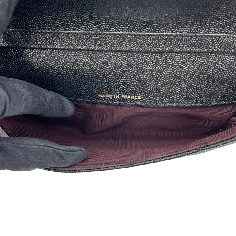 シャネル CHANEL アイウェアチェーンショルダー AP2044 31番台 ブラック GD金具 キャビアスキン レディース ショルダーバッグ