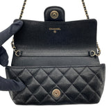 シャネル CHANEL アイウェアチェーンショルダー AP2044 31番台 ブラック GD金具 キャビアスキン レディース ショルダーバッグ