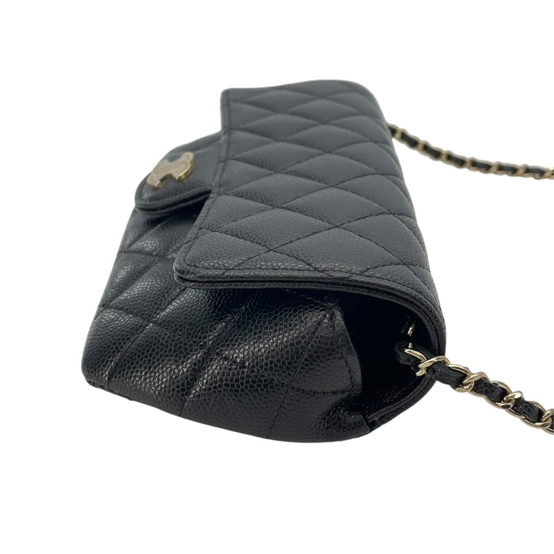 シャネル CHANEL アイウェアチェーンショルダー AP2044 31番台 ブラック GD金具 キャビアスキン レディース ショルダーバッグ