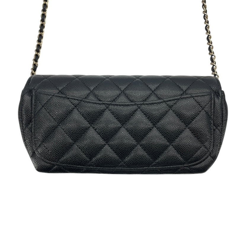 シャネル CHANEL アイウェアチェーンショルダー AP2044 31番台 ブラック GD金具 キャビアスキン レディース ショルダーバッグ