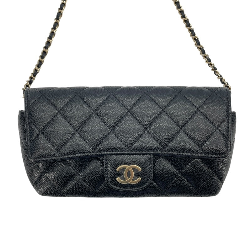 シャネル CHANEL アイウェアチェーンショルダー AP2044 31番台 ブラック GD金具 キャビアスキン レディース ショルダーバッグ
