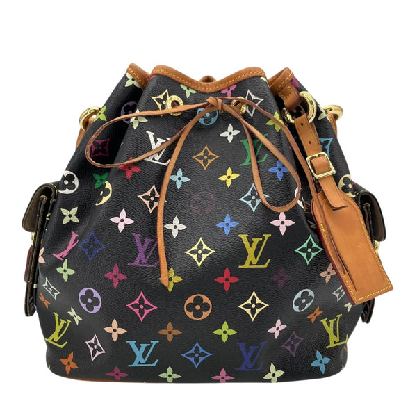 ルイ・ヴィトン LOUIS VUITTON プチ・ノエ M42230 ノワール モノグラム・マルチカラー レディース ショルダーバッグ