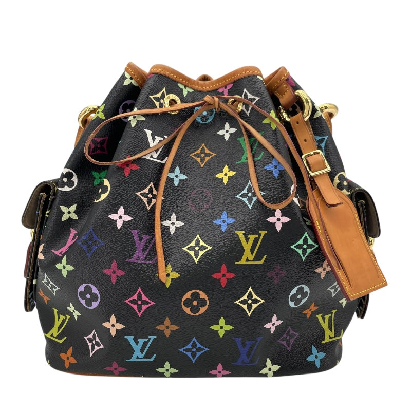 ルイ・ヴィトン LOUIS VUITTON プチ・ノエ M42230 ノワール モノグラム・マルチカラー レディース ショルダーバッグ