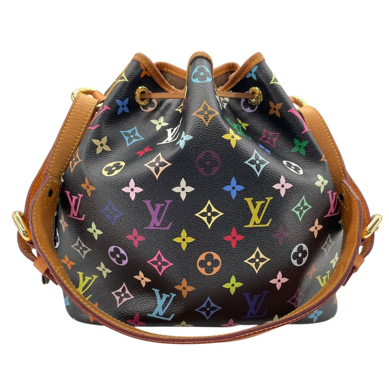 ルイ・ヴィトン LOUIS VUITTON プチ・ノエ M42230 ノワール モノグラム・マルチカラー レディース ショルダーバッグ
