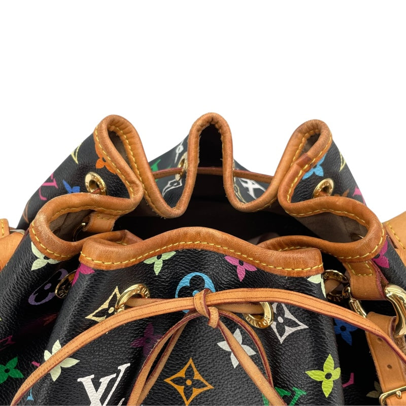 ルイ・ヴィトン LOUIS VUITTON プチ・ノエ M42230 ノワール モノグラム・マルチカラー レディース ショルダーバッグ