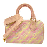 ルイ・ヴィトン LOUIS VUITTON ナノ・スピーディー M81508 ピンク モノグラム・アンプラント サマー レディース ショルダーバッグ