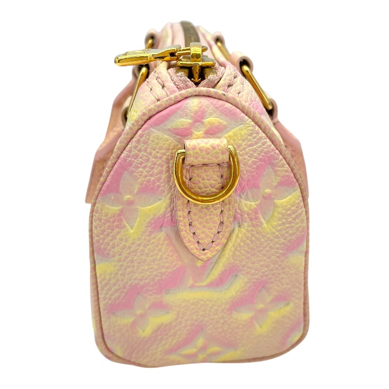 ルイ・ヴィトン LOUIS VUITTON ナノ・スピーディー M81508 ピンク モノグラム・アンプラント サマー レディース ショルダーバッグ