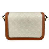 セリーヌ CELINE クラシックトリオンフバッグ 191242 アイボリーxタン GD金具 キャンバス/カーフ レディース ショルダーバッグ
