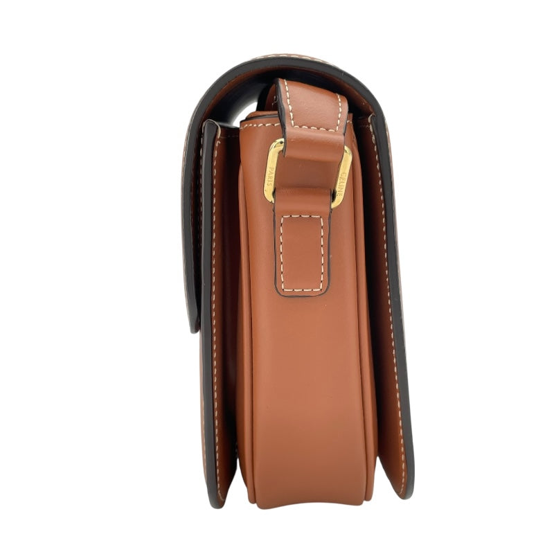 セリーヌ CELINE クラシックトリオンフバッグ 191242 アイボリーxタン GD金具 キャンバス/カーフ レディース ショルダーバッグ