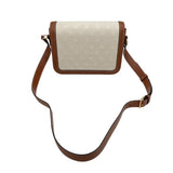 セリーヌ CELINE クラシックトリオンフバッグ 191242 アイボリーxタン GD金具 キャンバス/カーフ レディース ショルダーバッグ