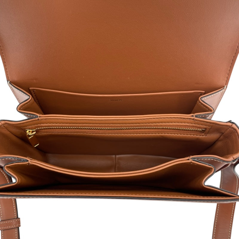セリーヌ CELINE クラシックトリオンフバッグ 191242 アイボリーxタン GD金具 キャンバス/カーフ レディース ショルダーバッグ