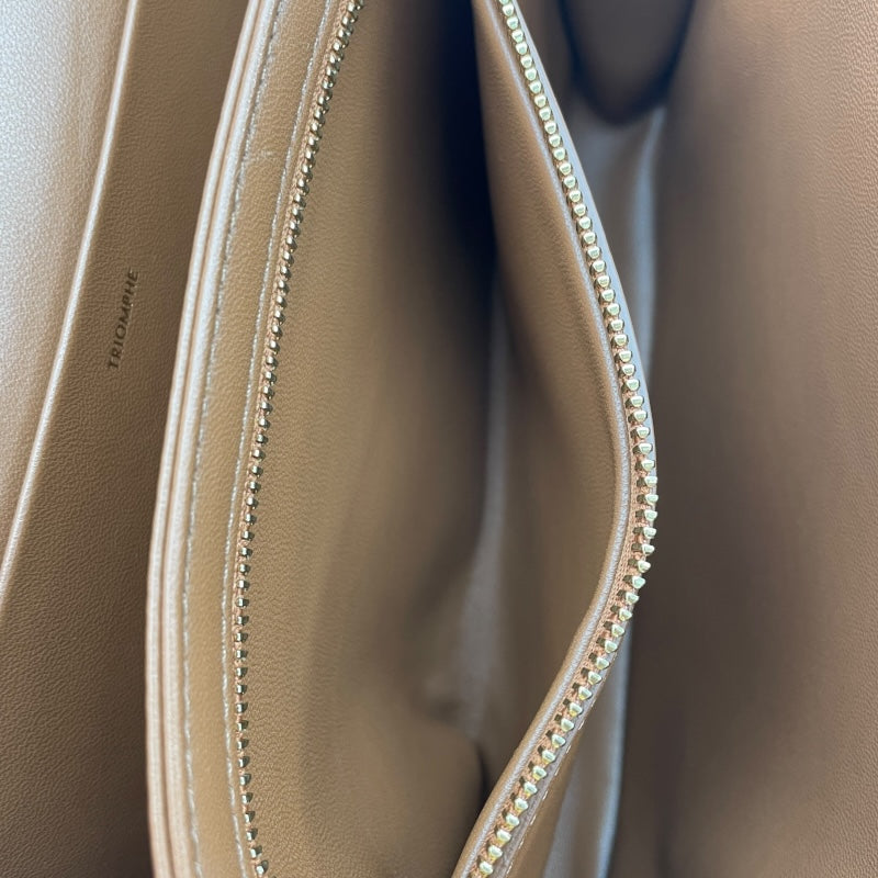 セリーヌ CELINE クラシック トリオンフバッグ ブラウン キャンバス・レザー レディース ショルダーバッグ