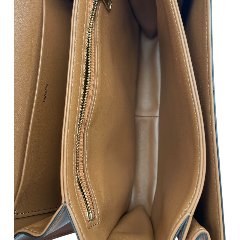 セリーヌ CELINE クラシック トリオンフバッグ ブラウン キャンバス・レザー レディース ショルダーバッグ