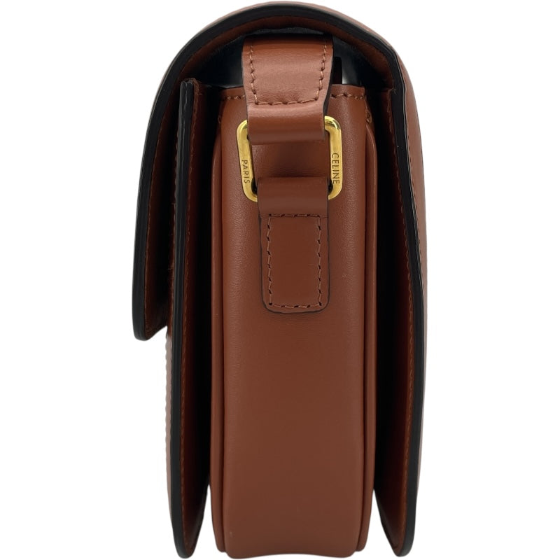 セリーヌ CELINE クラシック トリオンフバッグ ブラウン キャンバス・レザー レディース ショルダーバッグ
