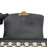 セリーヌ CELINE ティーントリオンフ バッグ 188882DBA.38NO アイボリーxブラック GD金具 キャンバス/レザー レディース ショルダーバッグ
