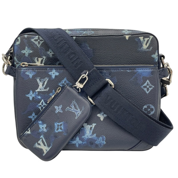 ルイ・ヴィトン LOUIS VUITTON トリオ・メッセンジャー M57840 ブルー モノグラム・ウォーターカラー メンズ メッセンジャーバッグ