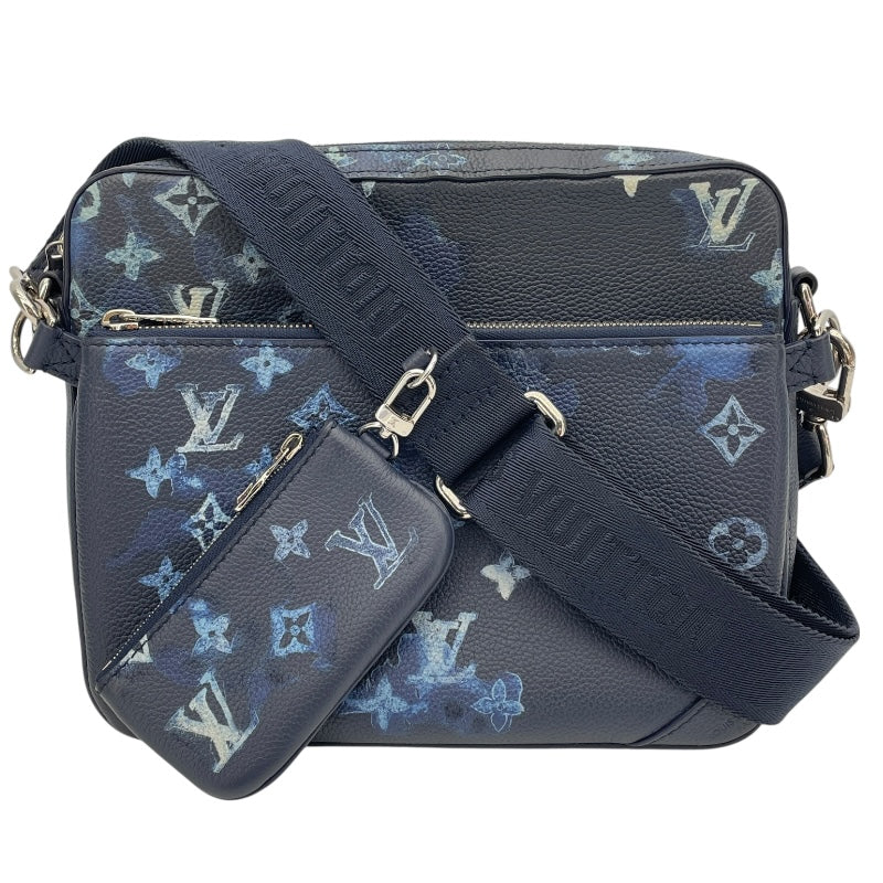 ルイ・ヴィトン LOUIS VUITTON トリオ・メッセンジャー M57840 ブルー モノグラム・ウォーターカラー メンズ メッセンジャーバッグ