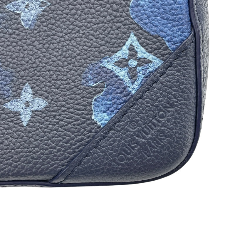 ルイ・ヴィトン LOUIS VUITTON トリオ・メッセンジャー M57840 ブルー モノグラム・ウォーターカラー メンズ メッセンジャーバッグ