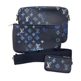 ルイ・ヴィトン LOUIS VUITTON トリオ・メッセンジャー M57840 ブルー モノグラム・ウォーターカラー メンズ ショルダーバッグ