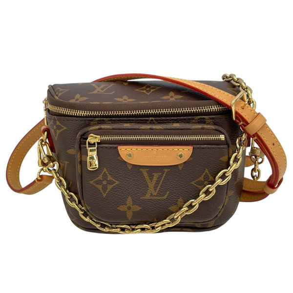 ルイ・ヴィトン LOUIS VUITTON ミニ・バムバッグ M82335 ブラウン モノグラムキャンバス レディース ショルダーバッグ