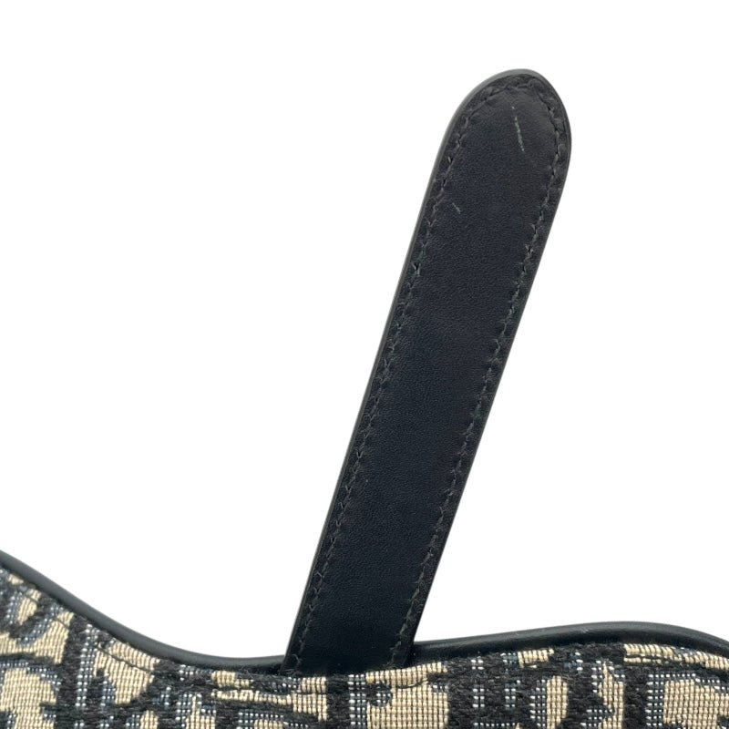 クリスチャン・ディオール Christian Dior サドルバッグミニ M0447CTZQ ネイビー アイボリー GD金具 オブリークジャガード レディース ショルダーバッグ