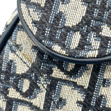 クリスチャン・ディオール Christian Dior サドルバッグミニ M0447CTZQ ネイビー アイボリー GD金具 オブリークジャガード レディース ショルダーバッグ