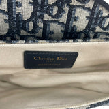 クリスチャン・ディオール Christian Dior サドルバッグミニ M0447CTZQ ネイビー アイボリー GD金具 オブリークジャガード レディース ショルダーバッグ