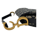 クリスチャン・ディオール Christian Dior サドルバッグ ミニ M0447CTZQ ネイビー アイボリー GD金具 オブリークジャガード レディース ハンドバッグ