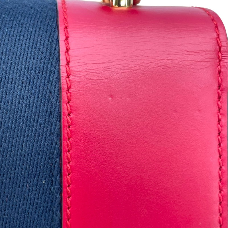 グッチ GUCCI シルヴィ ミニチェーンバッグ 431666 レッド レザー/キャンバス レディース ショルダーバッグ