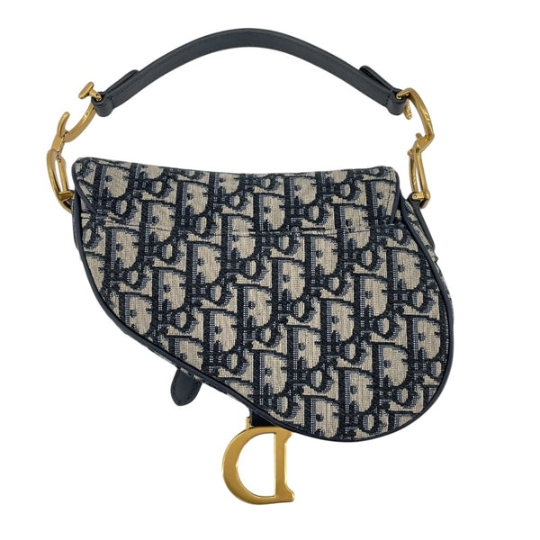 クリスチャン・ディオール Christian Dior サドルバッグ ミニ MO447CTZQ ネイビー　ゴールド金具 オブリークジャカード レディース ハンドバッグ