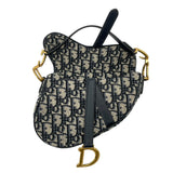 クリスチャン・ディオール Christian Dior サドルバッグ ミニ MO447CTZQ ネイビー　ゴールド金具 オブリークジャカード レディース ハンドバッグ