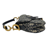 クリスチャン・ディオール Christian Dior サドルバッグ ミニ MO447CTZQ ネイビー　ゴールド金具 オブリークジャカード レディース ハンドバッグ