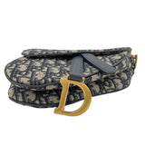 クリスチャン・ディオール Christian Dior サドルバッグ ミニ MO447CTZQ ネイビー　ゴールド金具 オブリークジャカード レディース ハンドバッグ