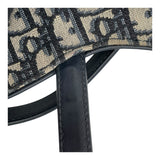 クリスチャン・ディオール Christian Dior ミニサドルバッグ M0447CTZQ ネイビー アイボリー GD金具 オブリークジャガード レディース ハンドバッグ