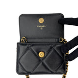 シャネル CHANEL CHANEL19　チェーンクラッチバッグ AP2522 31番台 ブラック GD・SV金具 ラムスキン レディース クラッチバッグ