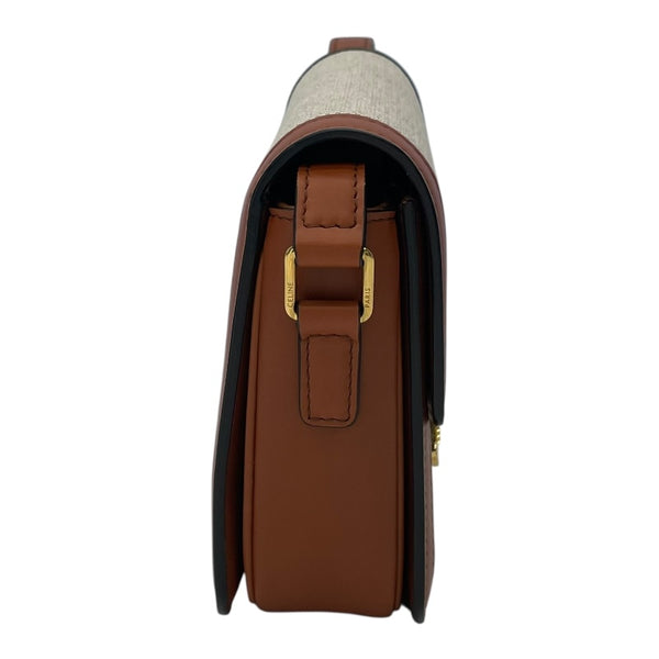 セリーヌ CELINE ティーントリオンフ 188882EGC.02NT ナチュラル タン テキスタイル・カーフ レディース ショルダーバッグ