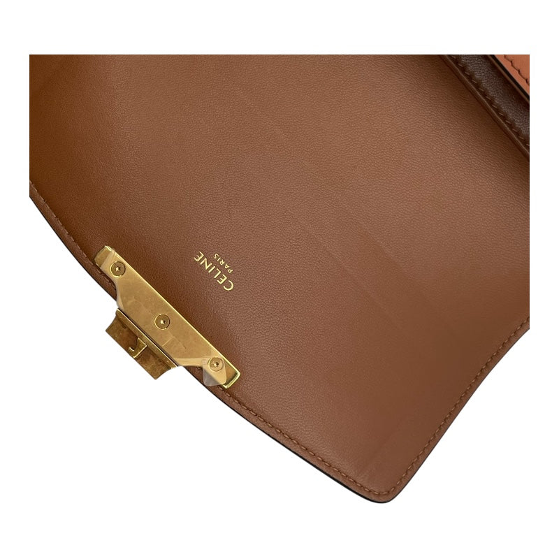 セリーヌ CELINE ティーントリオンフ 188882EGC.02NT ナチュラル タン テキスタイル・カーフ レディース ショルダーバッグ