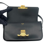 セリーヌ CELINE ショルダーバッグ クロード 194143 ブラック GD金具 シャイニーカーフ レディース ショルダーバッグ