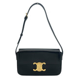 セリーヌ CELINE ショルダーバッグ クロード 194143 ブラック GD金具 シャイニーカーフ レディース ショルダーバッグ