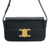 セリーヌ CELINE ショルダーバッグ クロード 194143 ブラック GD金具 シャイニーカーフ レディース ショルダーバッグ