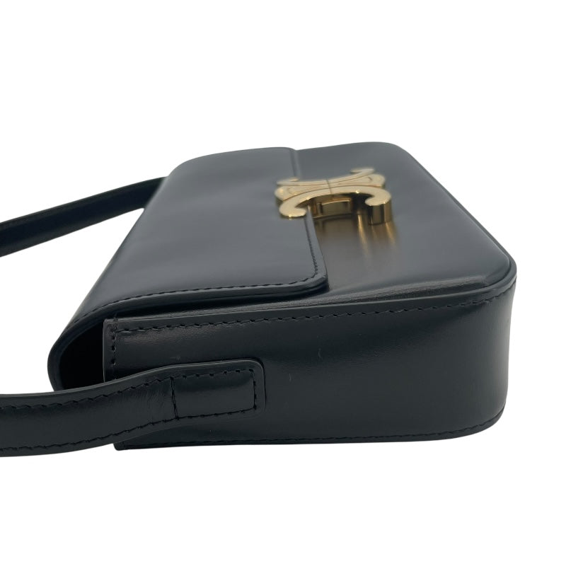 セリーヌ CELINE ショルダーバッグ クロード 194143 ブラック GD金具 シャイニーカーフ レディース ショルダーバッグ